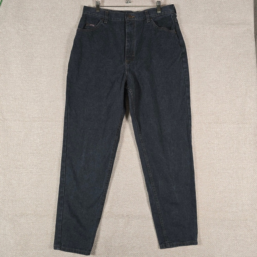 Vintage Riders By Lee Jeans Womens 18 Med Black Denim High Waist Made In USA 90s